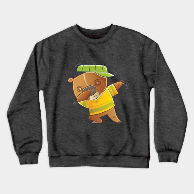 Wombat Dabbing Crewneck Sweatshirt by vaughanduck